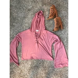 Crop Top Long Sleeve Hoddie